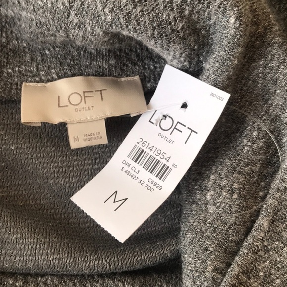 Loft Outlet‎ Gray Cowl Neck Long Sleeve Dress - Picture 4 of 7